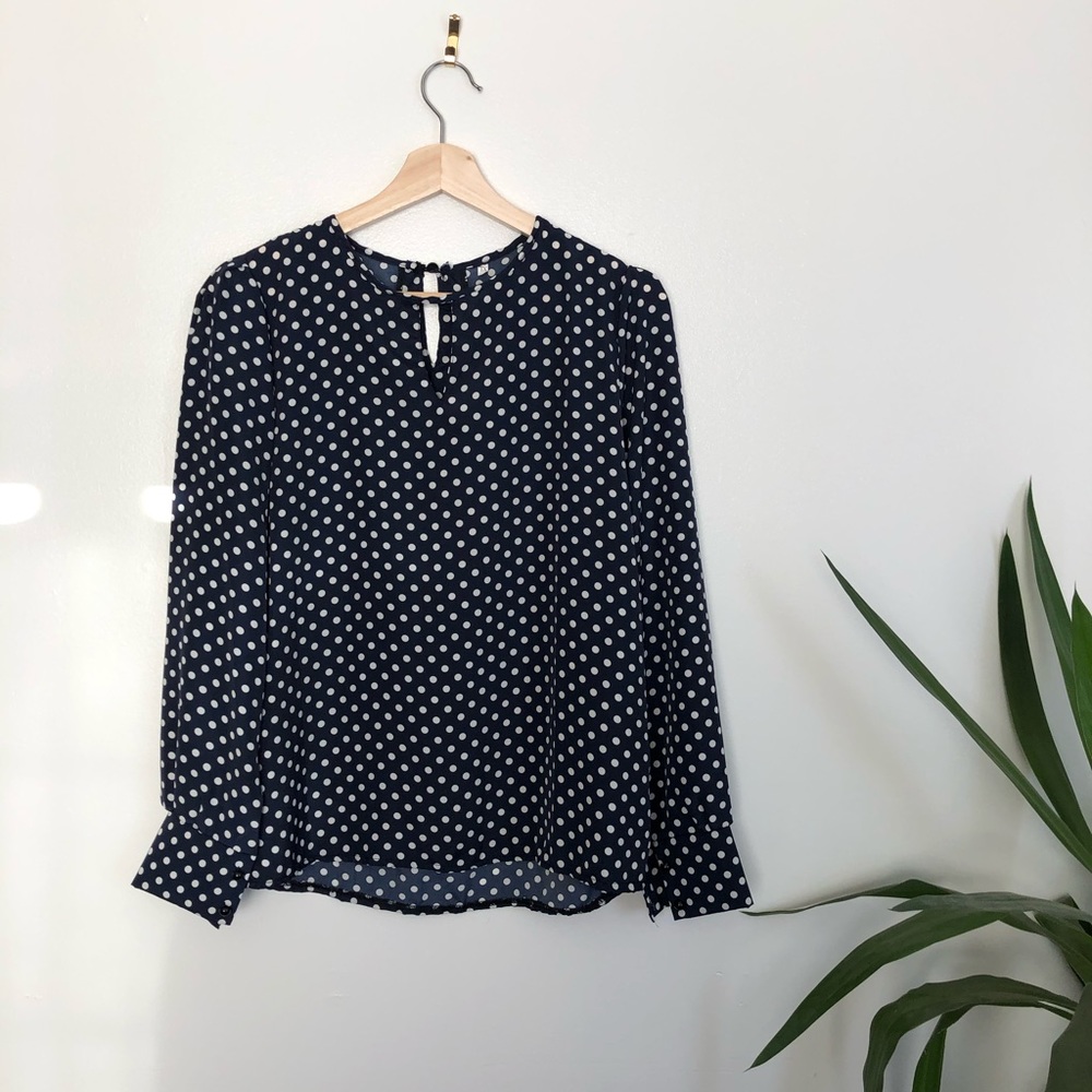 🌈Navy&white blouse🌈